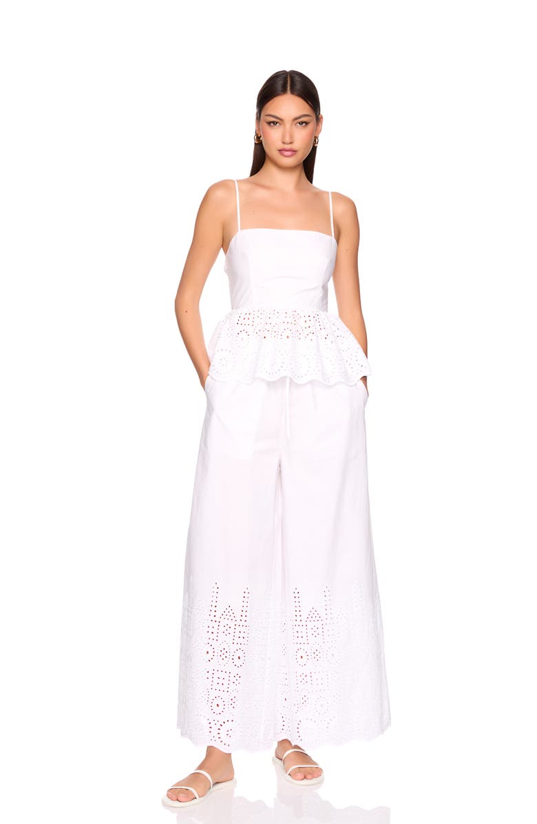 Susana Monaco Embroidered Eyelet Cotton Camisole, Alternate, color, Sugar