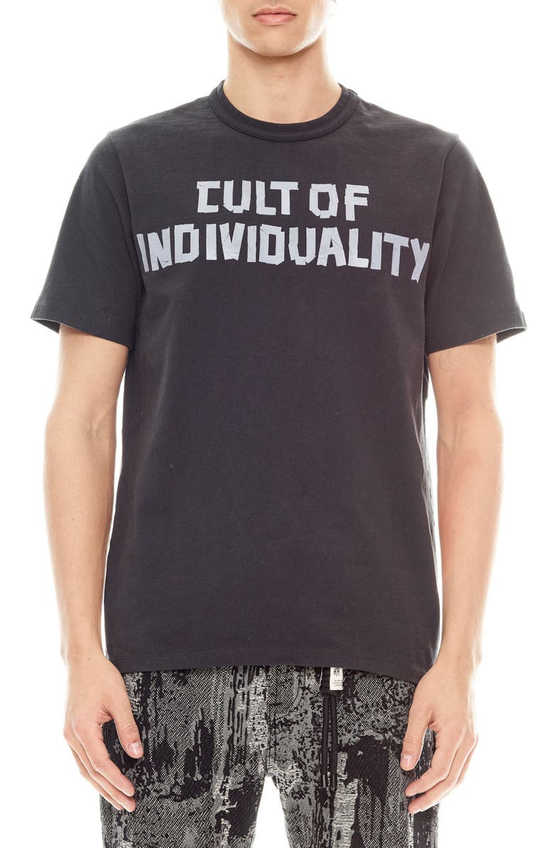 Cult of Individuality Shimuchan Logo Cotton Graphic T-Shirt, Main, color, Vint Charcoal