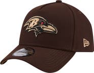 New Era Men's New Era Dark Brown Baltimore Ravens Burnt Wood A-Frame 9FORTY Adjustable Hat