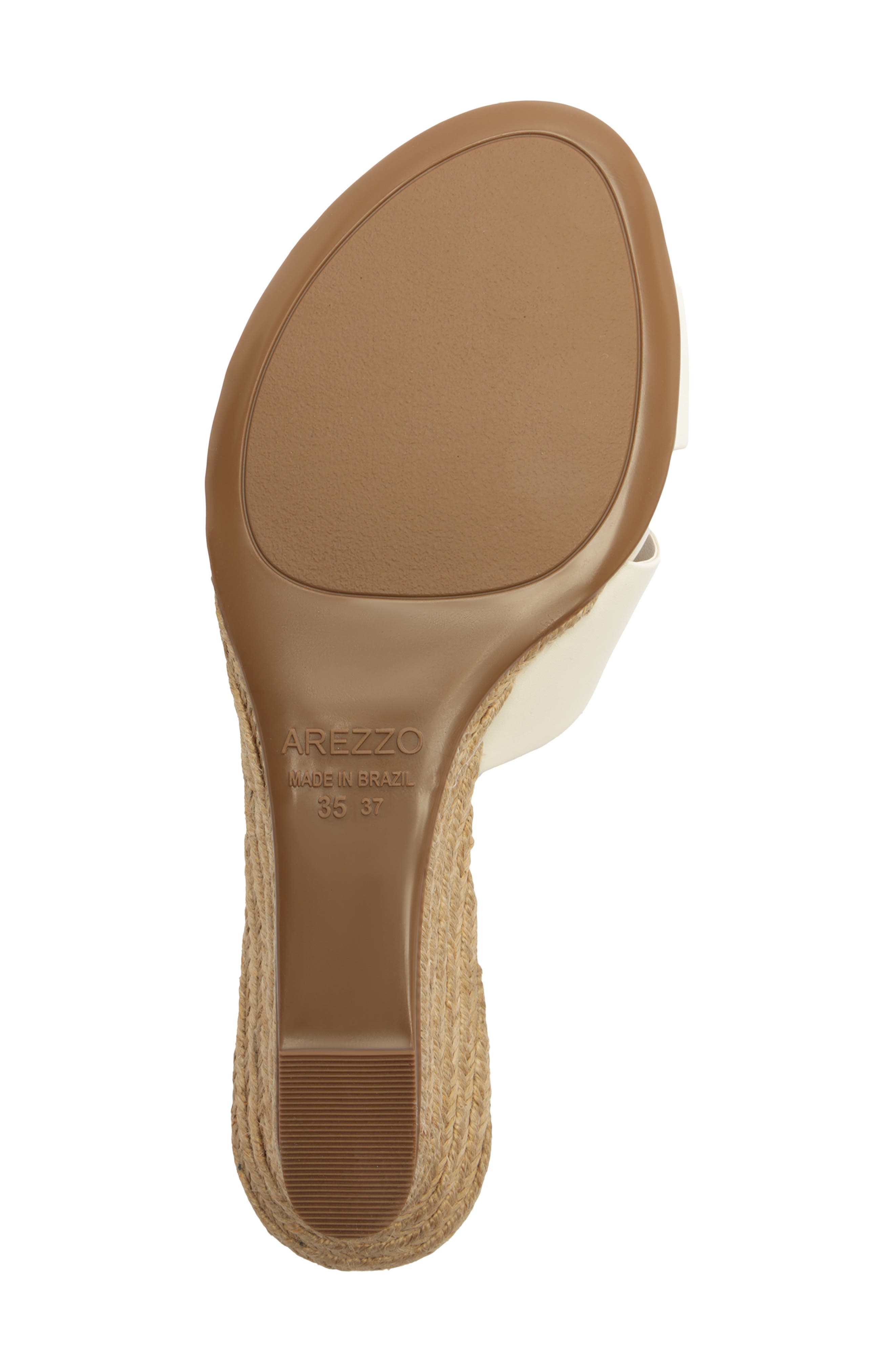 Arezzo Ava Wedge Sandal, Alternate, color, Crema White
