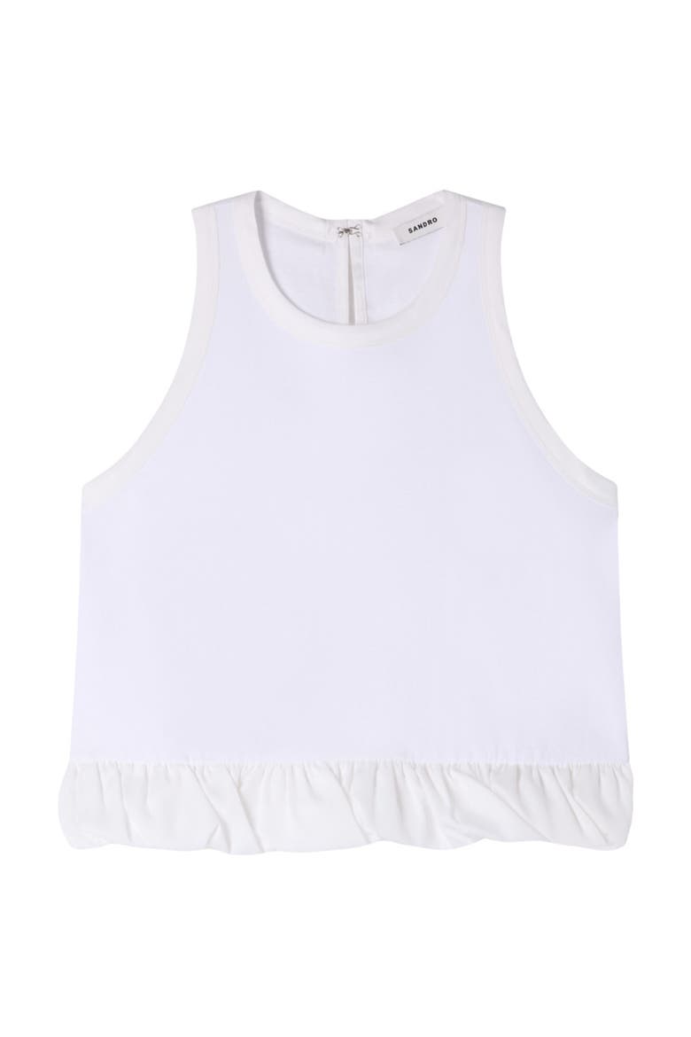 Ruffle top, Alternate, color, White