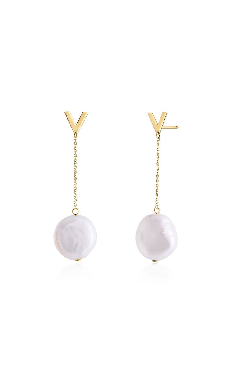 The Lovery Fine Jewelry Pearl Drop Dangle Earrings, Main, color, Pearl