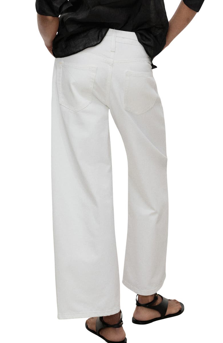 MANGO Tie Waist Wide Leg Jeans, Alternate, color, 