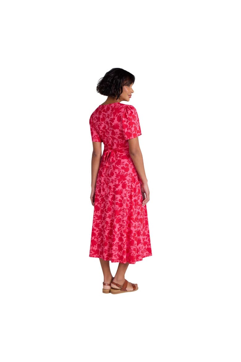 Como Flowers Midi Dress, Alternate, color, Coral