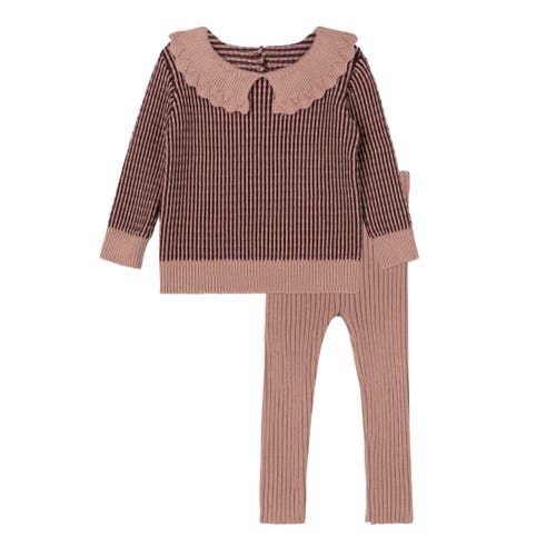 Ely's & Co. Looms Thin Stripe Collection In Burgundy