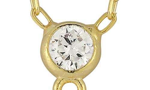 Glaze Jewelry Cubic Zirconia & Cultured Pearl Lariat Necklace In Gold