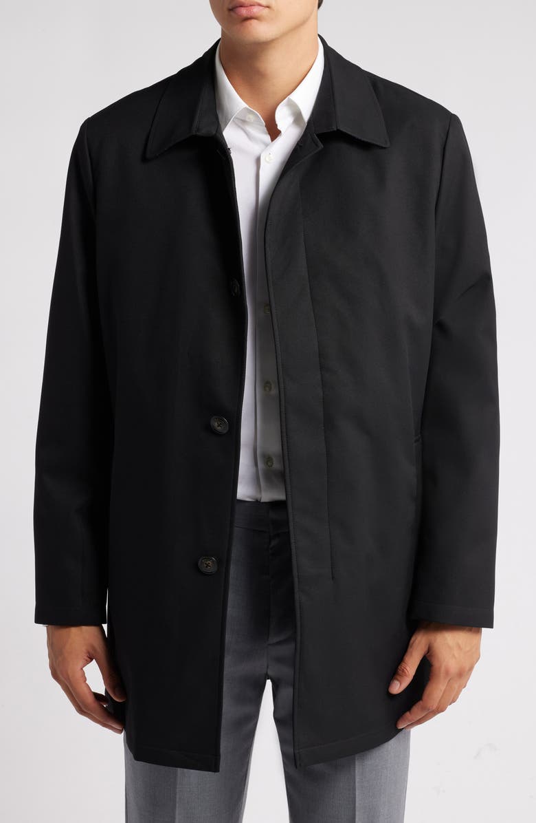 Hart Schaffner Marx Gilmore Water Resistant Raincoat with Removable Liner, Main, color, Black