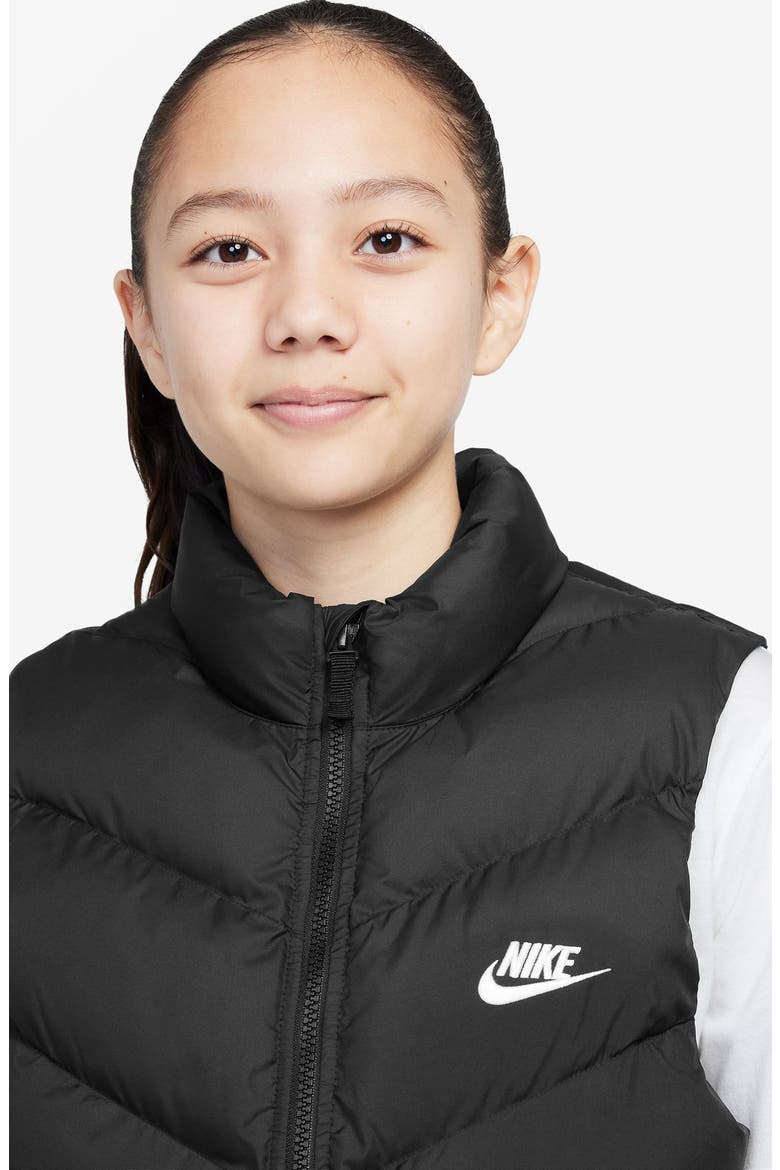 Kids' Sportswear ADP Puffer Vest, Alternate, color, BLACK/ WHITE