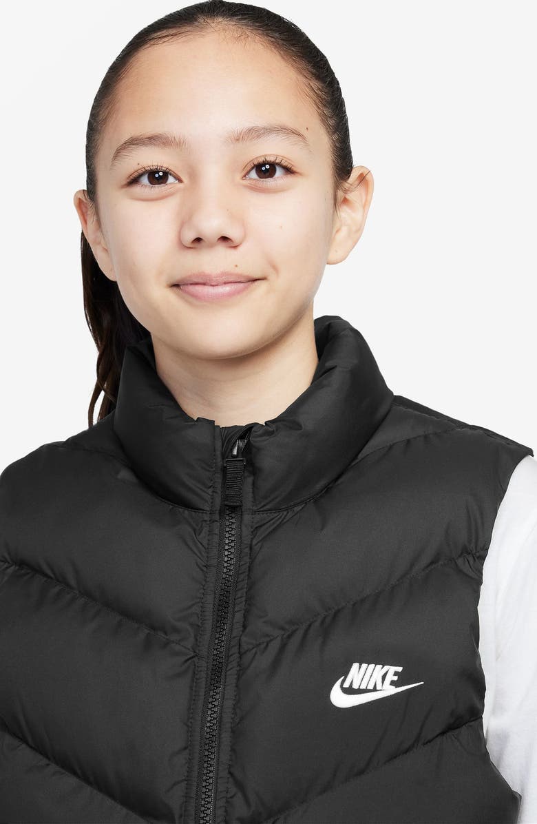 Nike Kids' Sportswear ADP Puffer Vest, Alternate, color, Black/ White