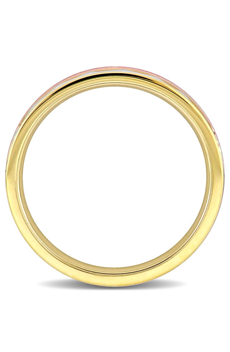 Julianna B. Hammered & Brushed Finish Band 14k 3-Tone, Alternate, color, 