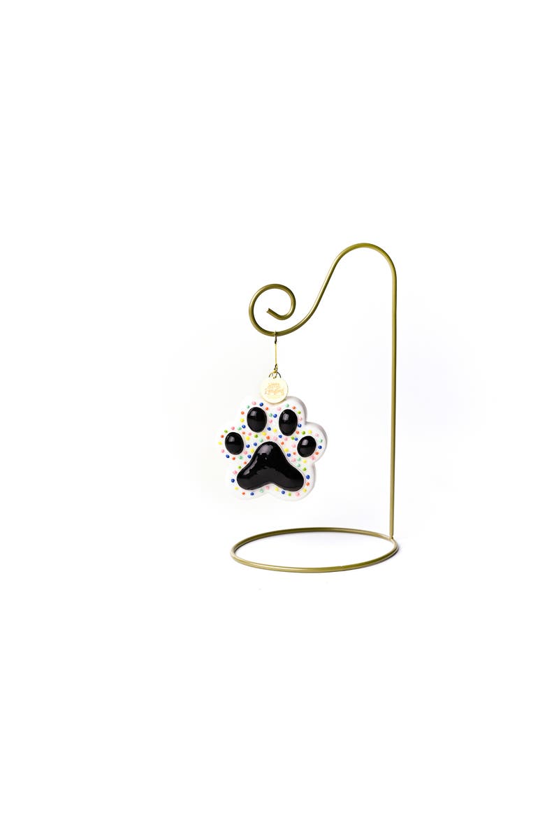 Toe Beans Shaped Ornament with Gold Stand, Main, color, Black