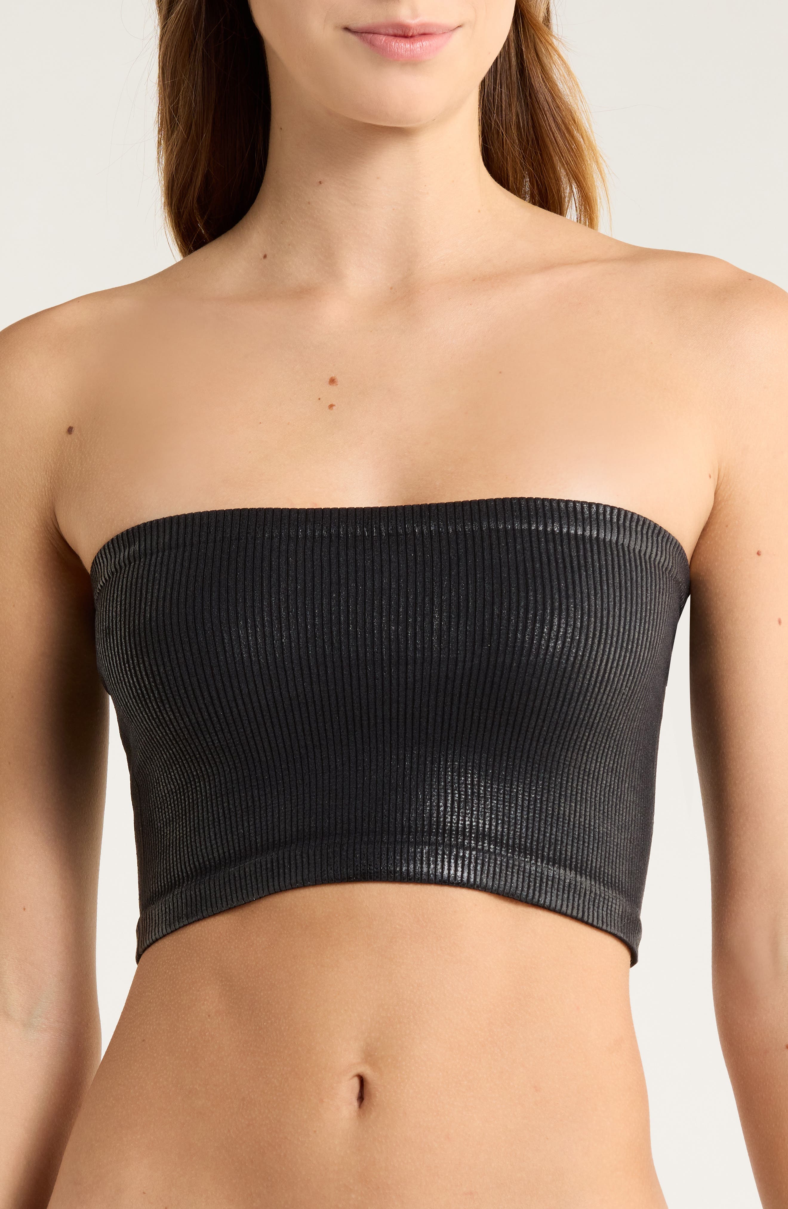 Free People Amelia Foil Bandeau Top