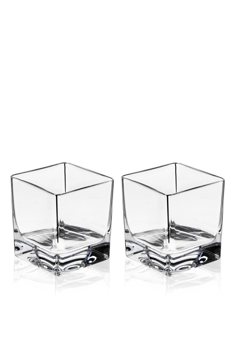 Viski Braque Crystal Rocks Glasses Set of 2, Main, color, Clear