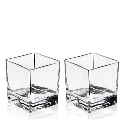 Braque Crystal Rocks Glasses Set of 2
