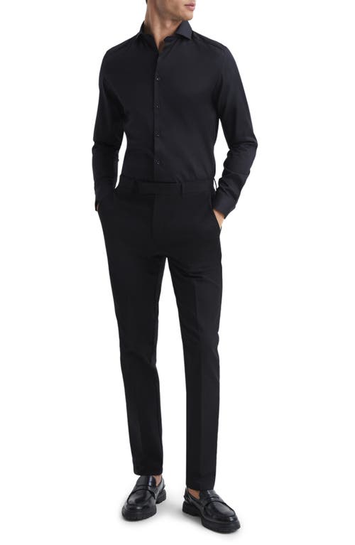 Reiss Storm Cotton Button-up Shirt In Black