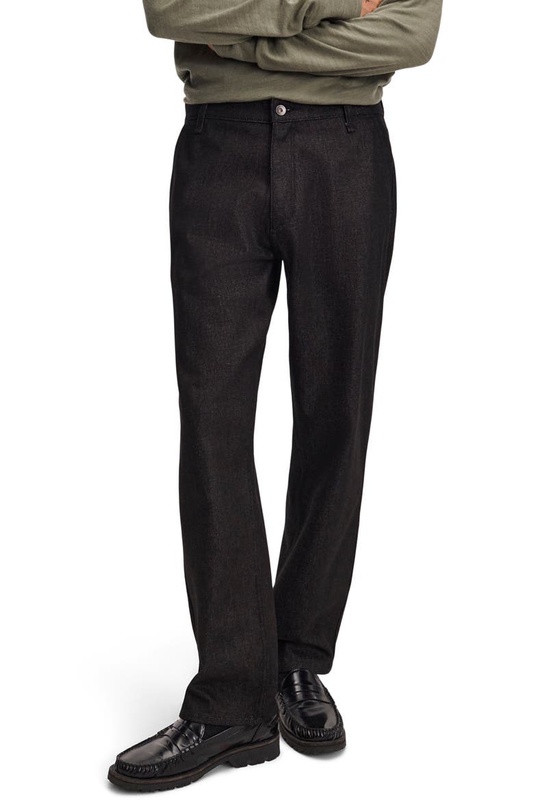 Workwear Relaxed Straight Leg Jeans, Main, color, rbRAW BLACK WHITE