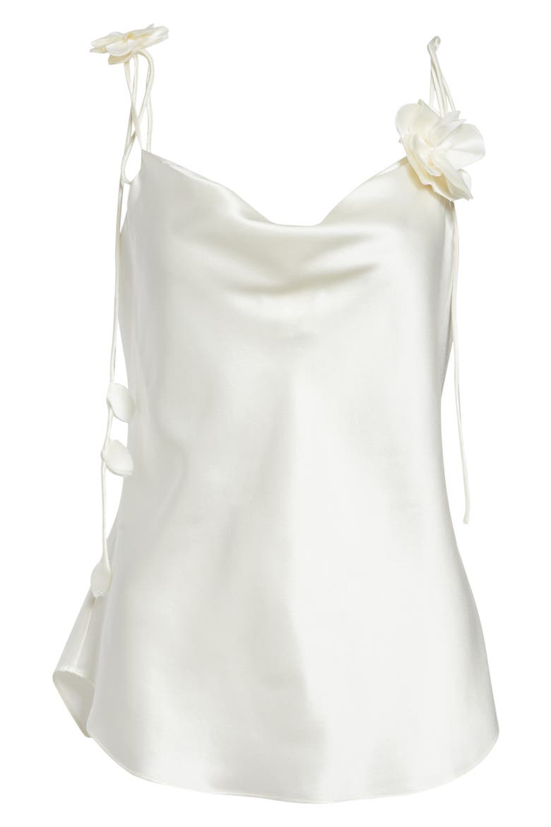 Marta Trailing Flower Silk Camisole, Alternate, color, IVORY