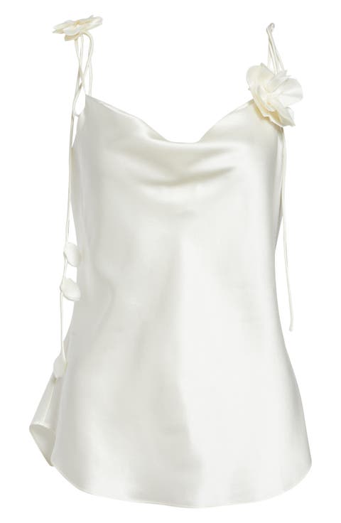 Marta Trailing Flower Silk Camisole