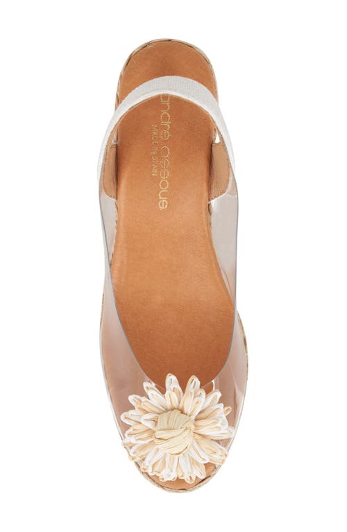 Andre Assous André Assous Slingback Espadrille Peep Toe Wedge Sandal In White