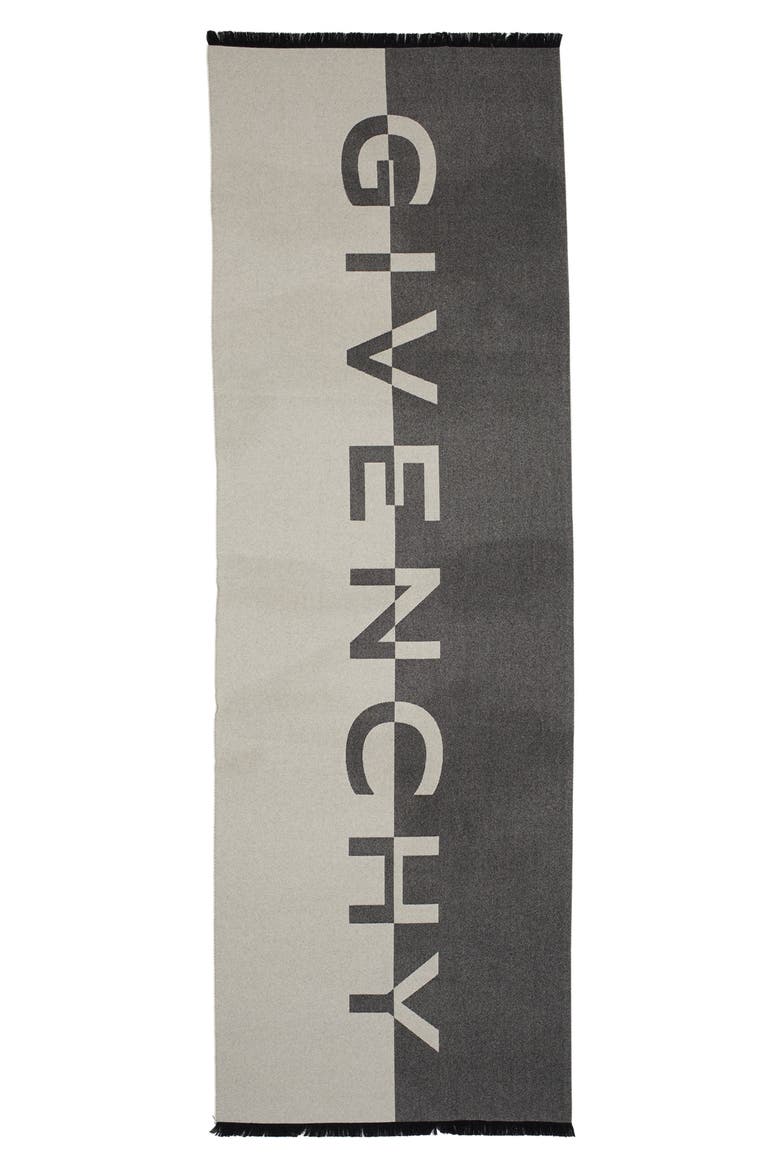 Block Logo Scarf, Alternate, color, CLAY BLACK