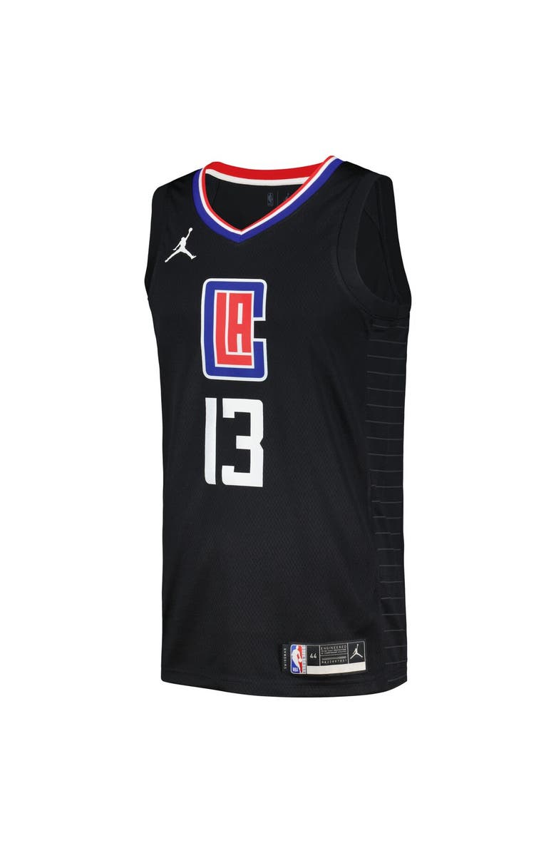 Jordan Brand Men's Jordan Brand Paul George Black LA Clippers Swingman Player Jersey - Statement Edition, Alternate, color,