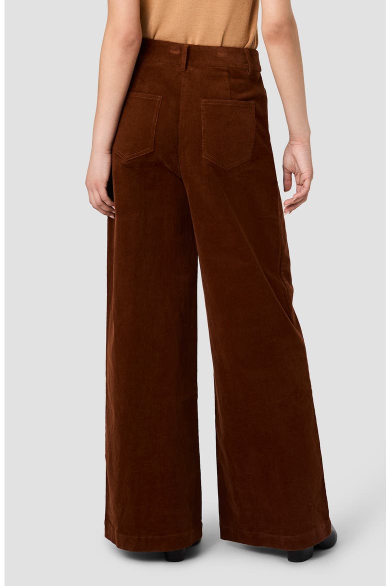 Casey Wide Leg Corduroy Pants, Alternate, color, CHESTNUT BROWN