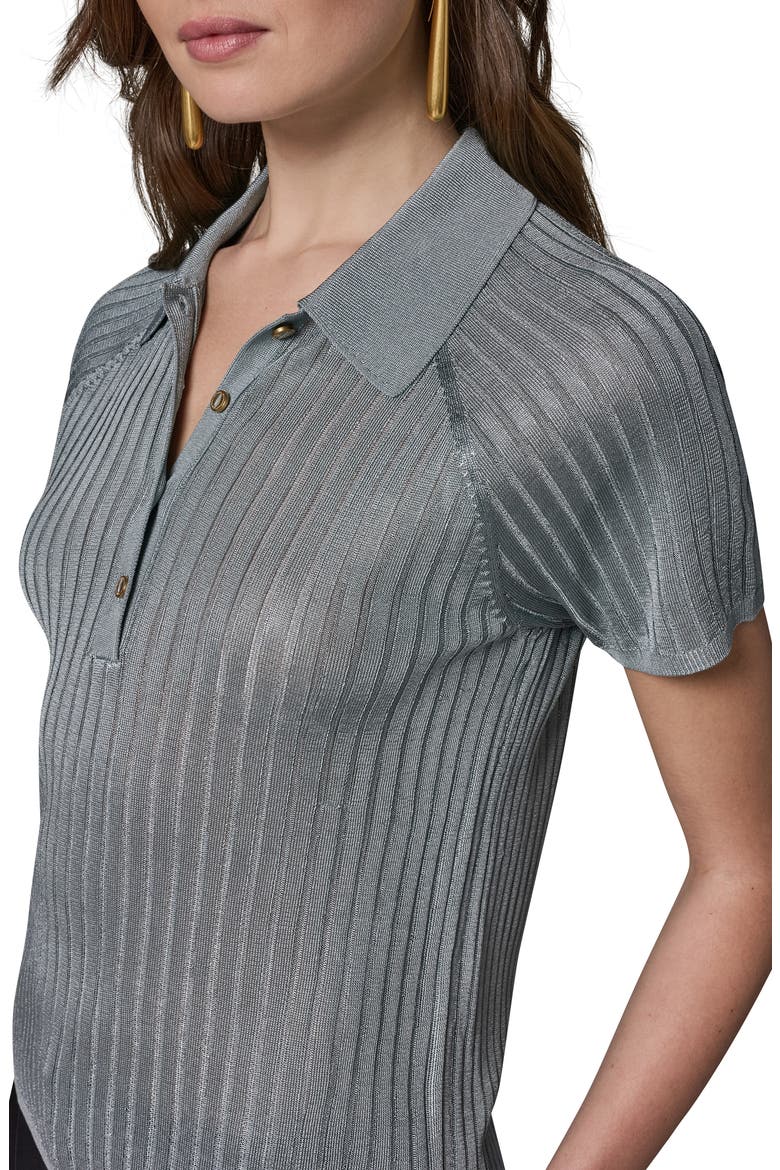 Rib Polo, Alternate, color, WATERLILY