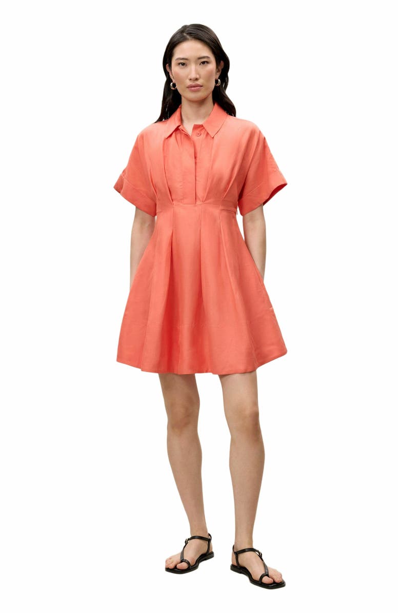 Rebecca Taylor Lena Shine Dress, Main, color, Coral
