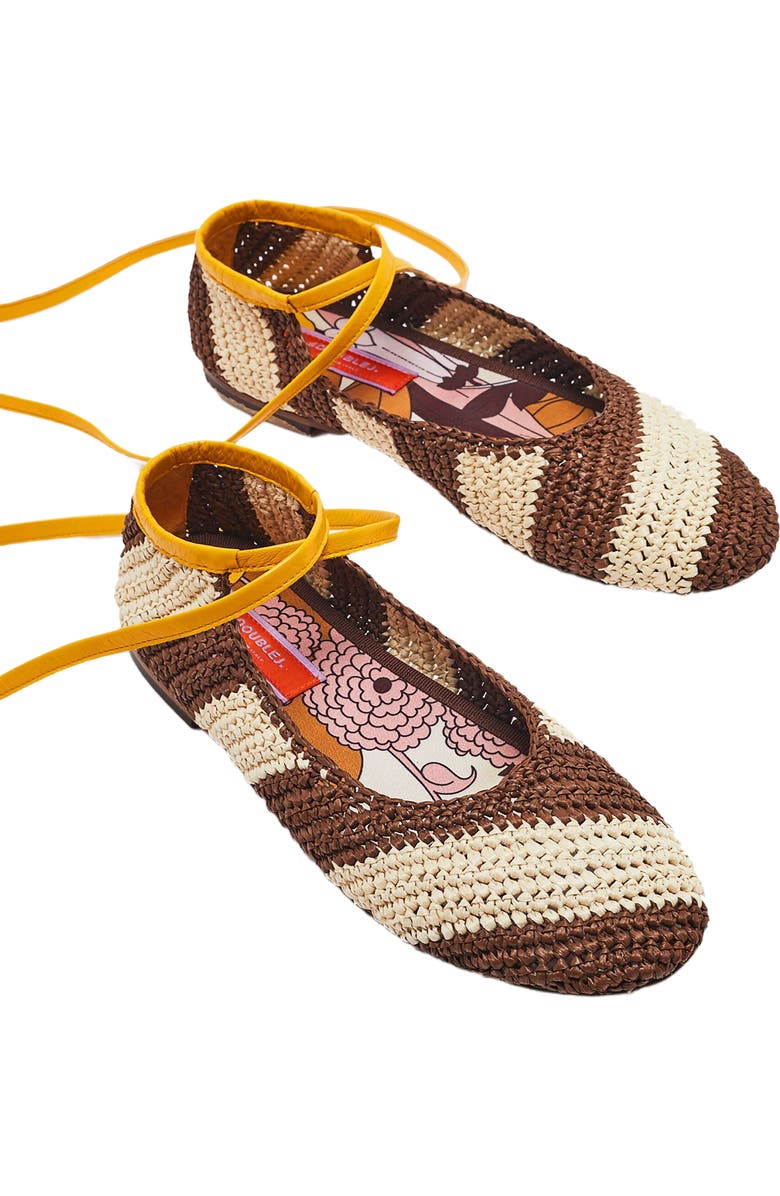 La DoubleJ Veneziana Flats Big Flower Rose Pink, Alternate, color, Big Flower Rose Pink