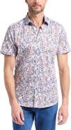 Robert Graham Pismo Short Sleeve Stretch Cotton Button-Up Shirt