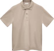 MANGO Relaxed Fit Cotton Blend Polo