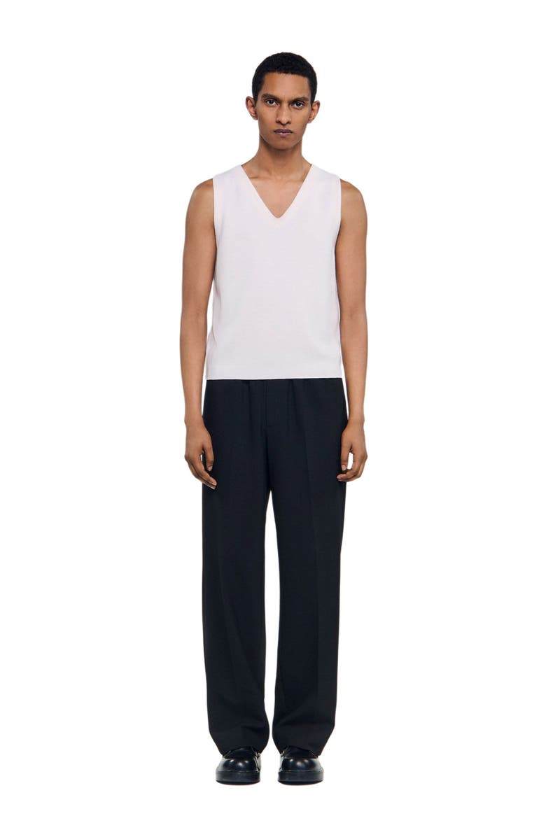 SANDRO Wool vest top, Main, color, Off White