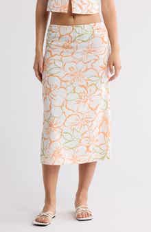 Billabong Keep It Simple Cotton Midi Skirt