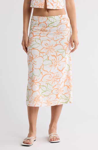 Billabong Keep It Simple Cotton Midi Skirt