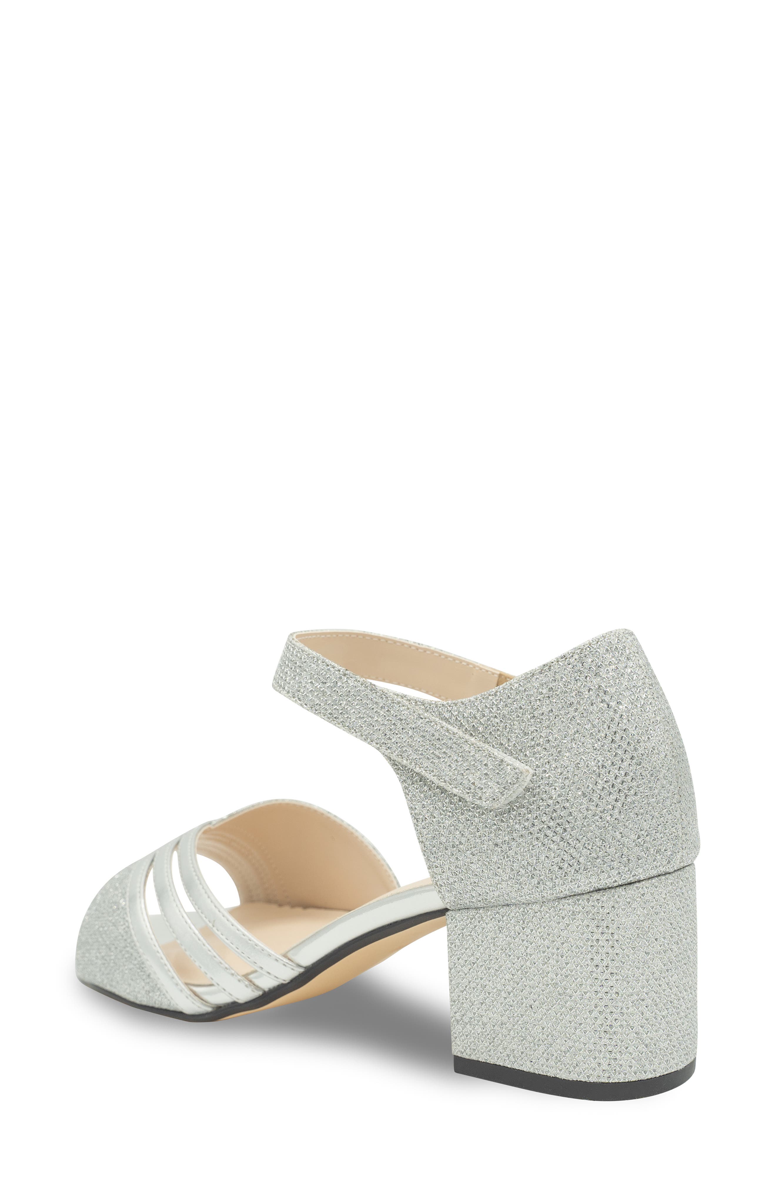 Champagne Ankle Strap Sandal, Alternate, color, SILVER