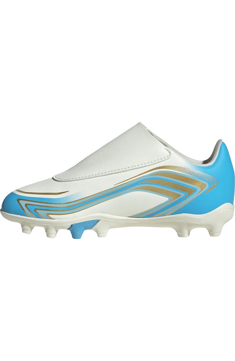 adidas Kids' F50 Messi Club Soccer Cleat, Alternate, color, Ivory/ Semi Blue/ Icey Blue