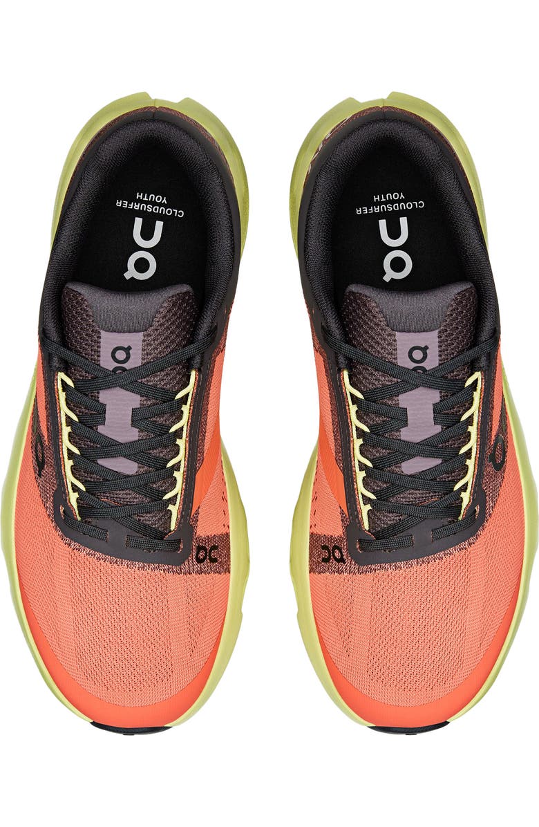 On Kids' Cloudsurfer Running Shoe, Alternate, color, Pebble/ Reef