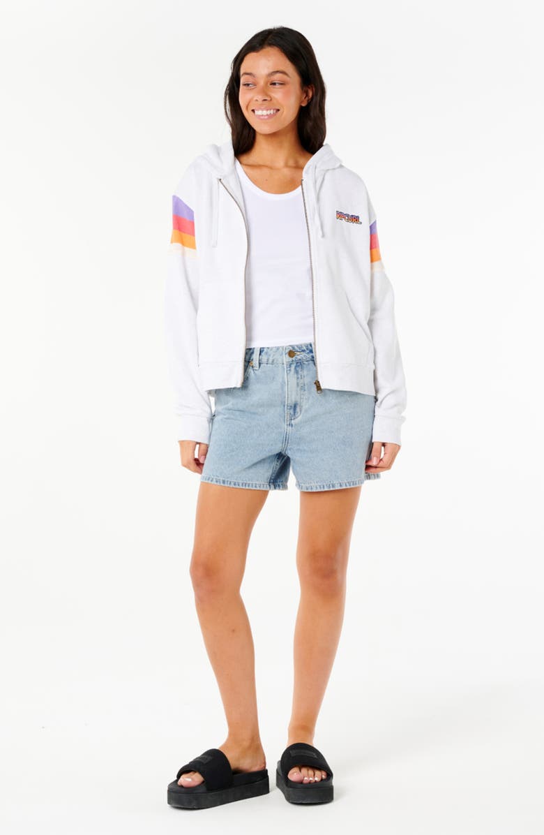 Rip Curl Surf Revival Zip Through Hoodie, Alternate, color, Grey Marle