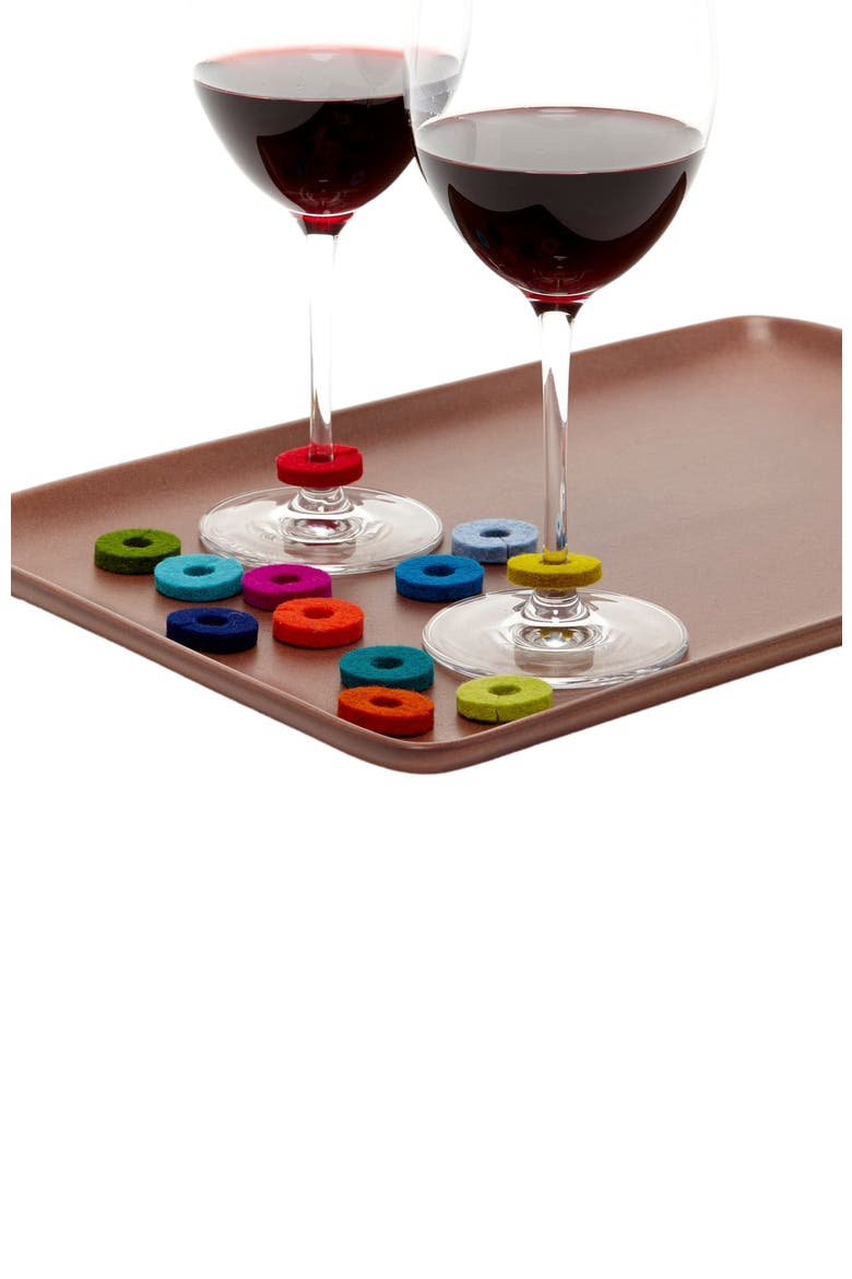 Wine-O's Merino Wool Round Wine Markers, Alternate, color, Ikebana