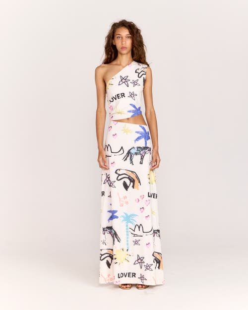 Romy Lover Dress In Cream, Multi-colored