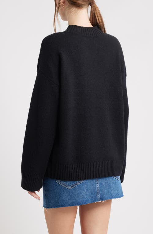 Bp. Everyday Easy Cotton Blend Sweater In Black