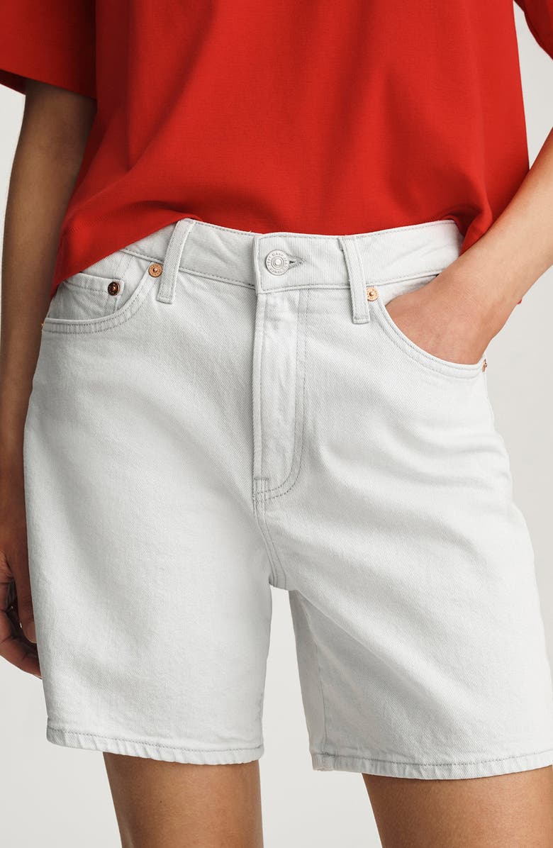 Mavi Jeans Heidi High Waist Mid Thigh Denim Shorts, Alternate, color,