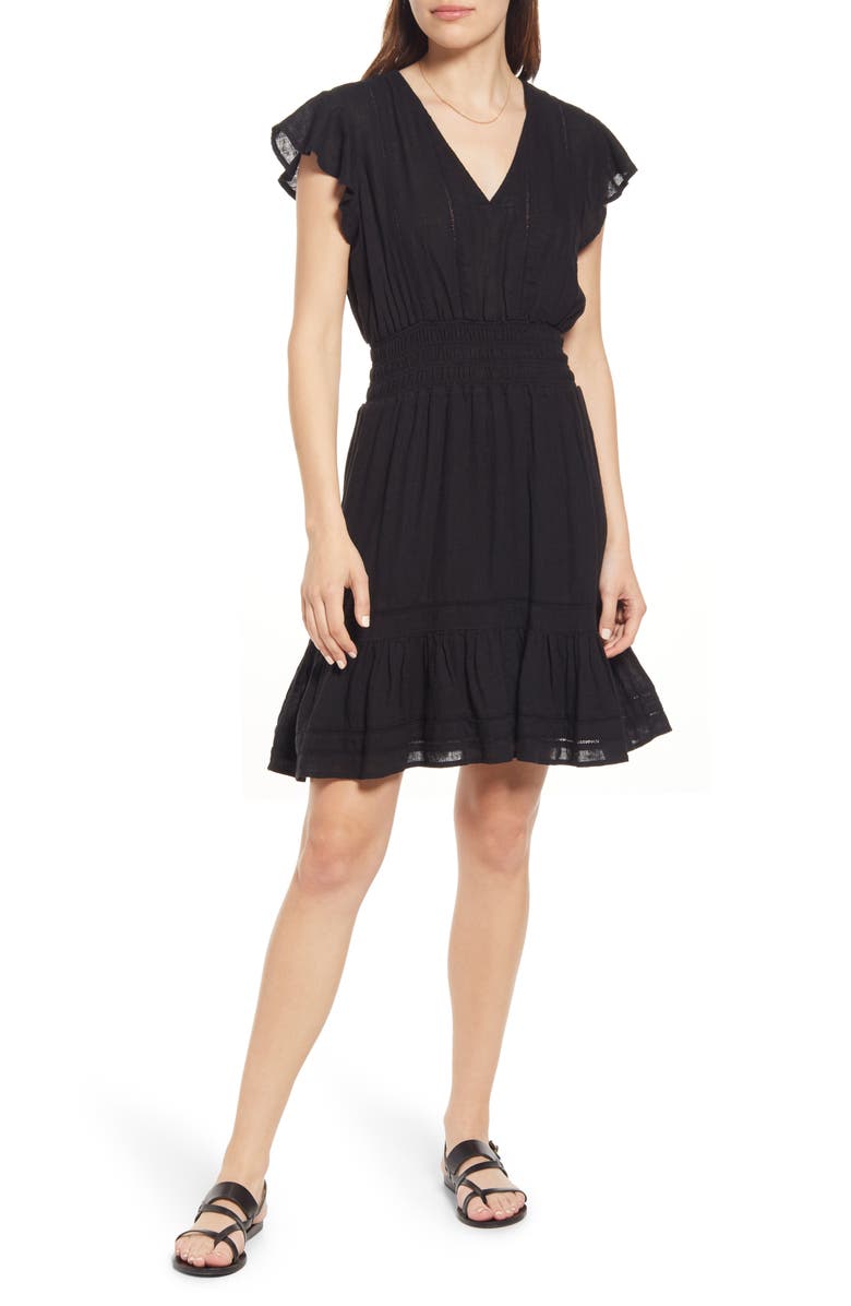 Rails Tara Ruffle Sleeve Dress, Main, color, 