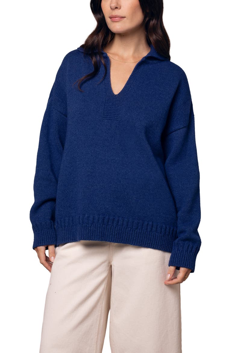 Smock Sweater, Alternate, color, Blue Ink