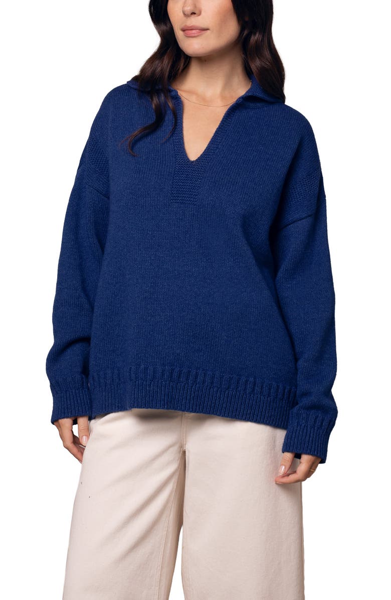 Celtic & Co. Smock Sweater, Alternate, color, Blue Ink