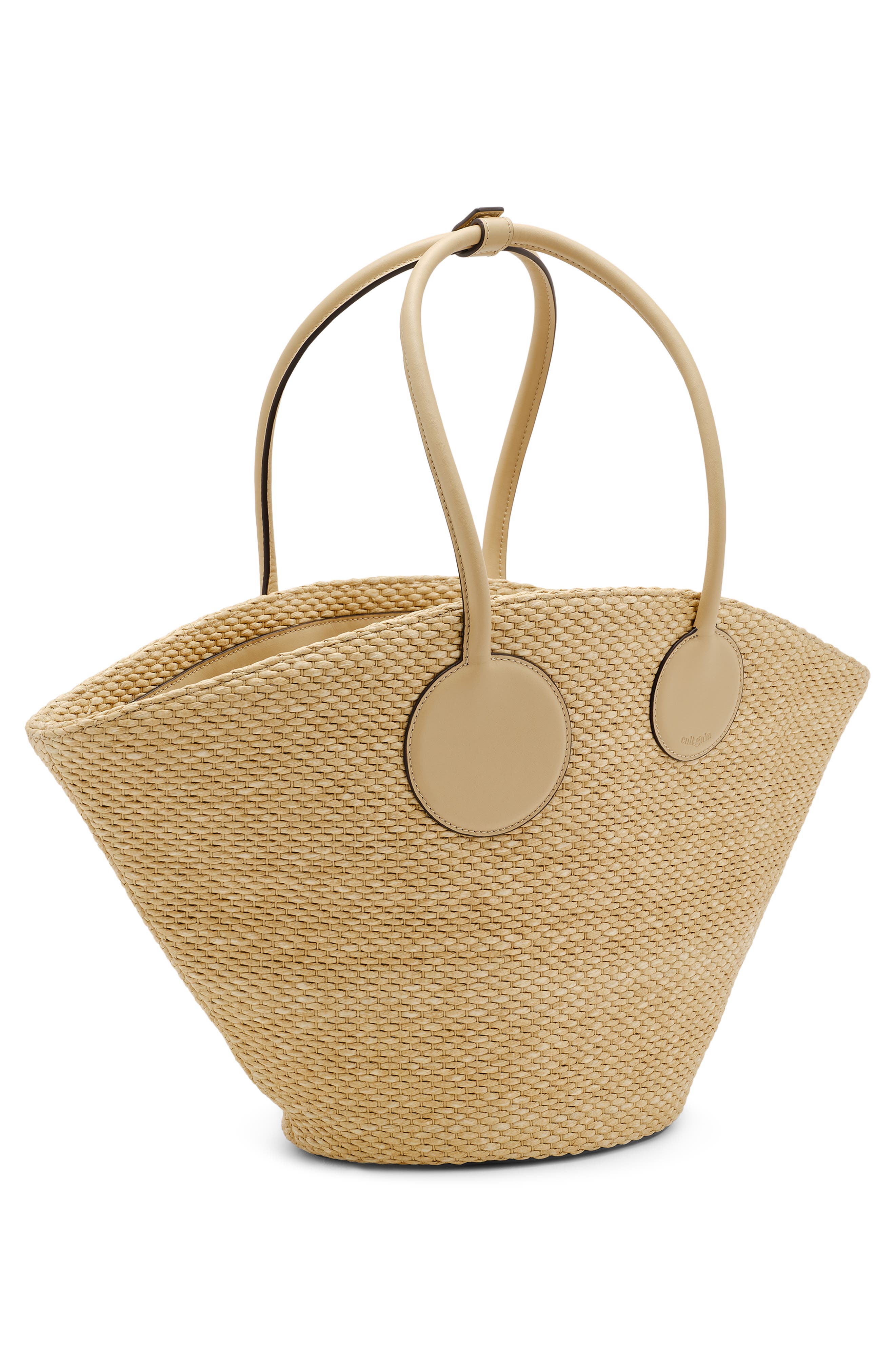 Cult Gaia Jayleen Woven Raffia Tote, Alternate, color, Natural