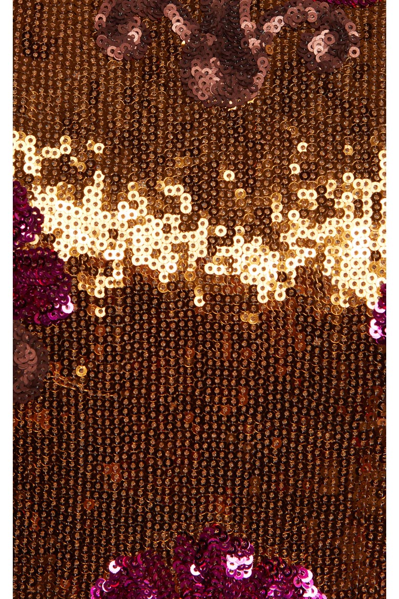 Holly Crop Top Textured Sequins Rust, Alternate, color, Textured Sequins Rust