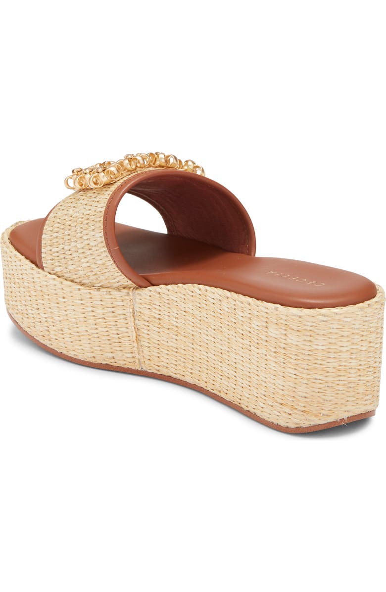 Cecelia New York Generous Platform Wedge Sandal, Alternate, color, Natural