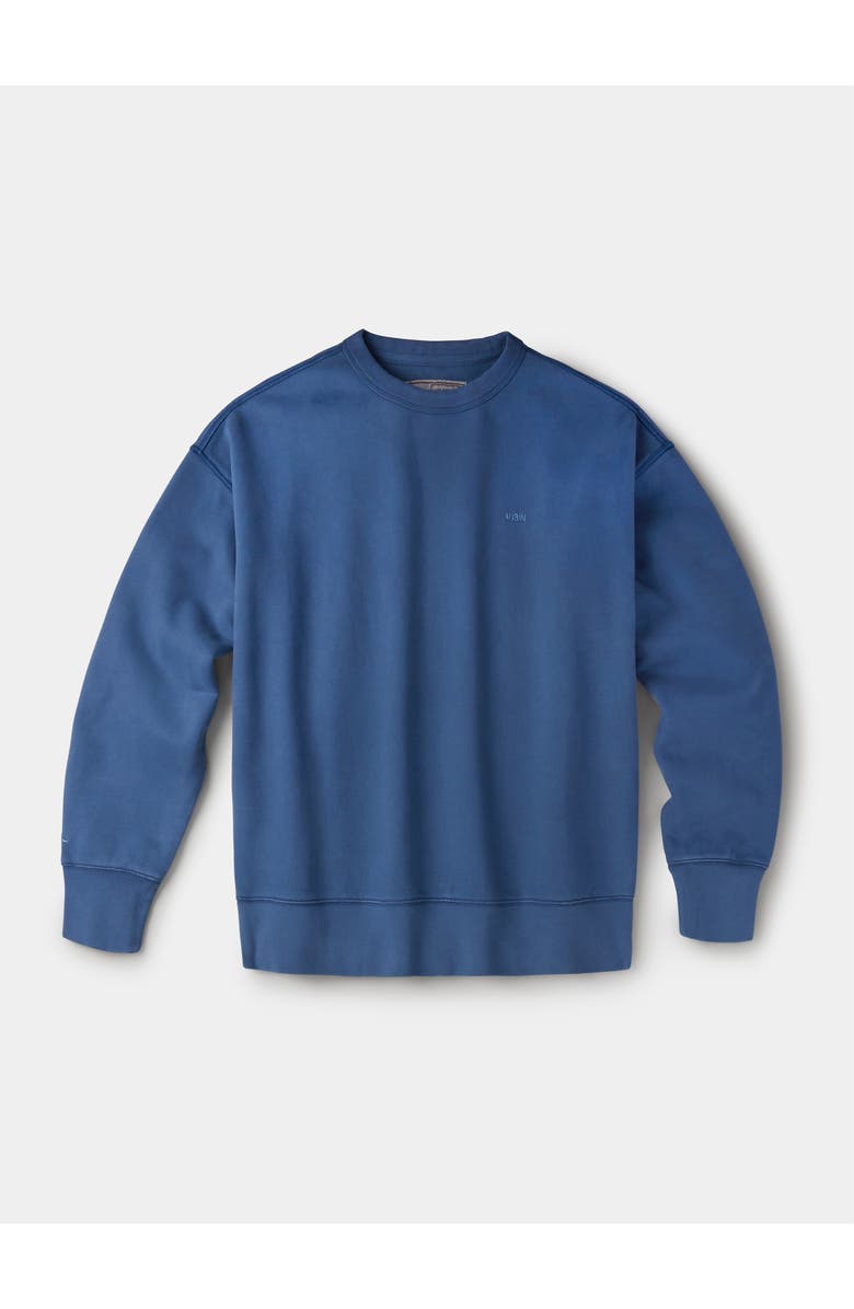 Aubin Brandon Crew Neck Relaxed Sweatshirt, Alternate, color, Washed Cobalt