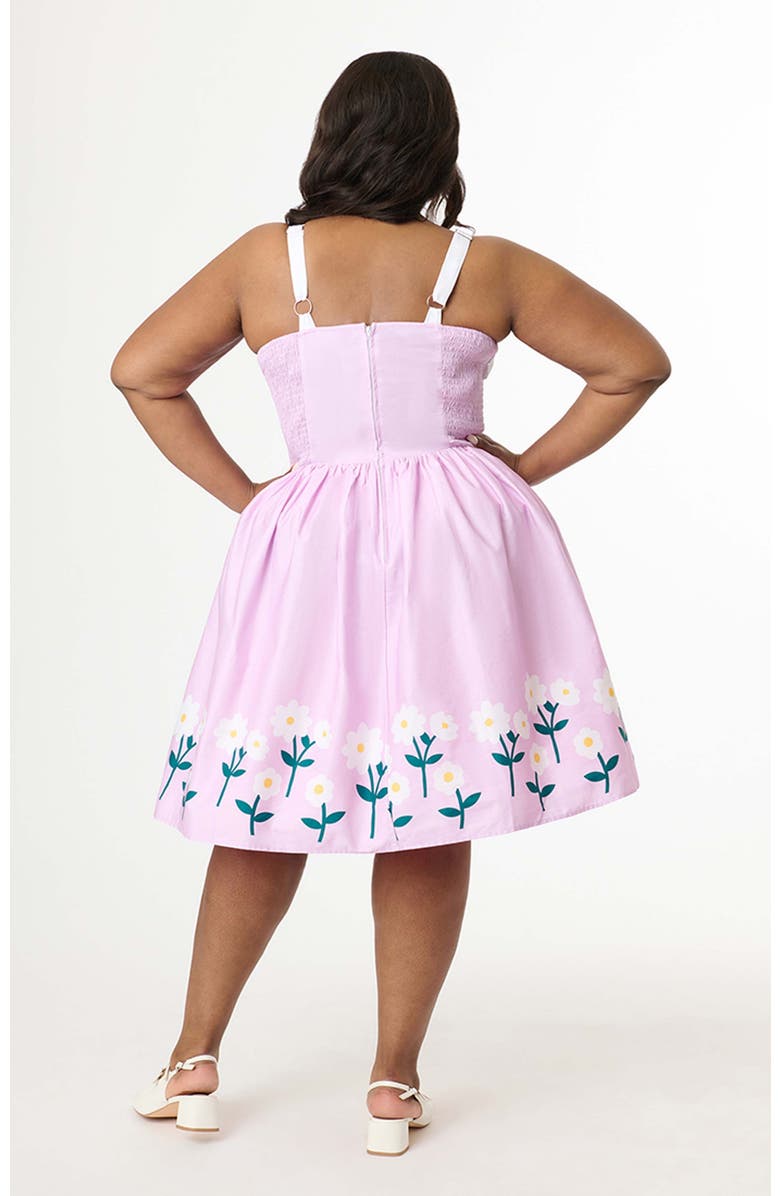 Unique Vintage Plus Size Rachel Swing Dress, Alternate, color, Purple Mickey Floral